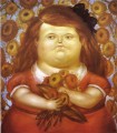 Woman with Flowers Fernando Botero